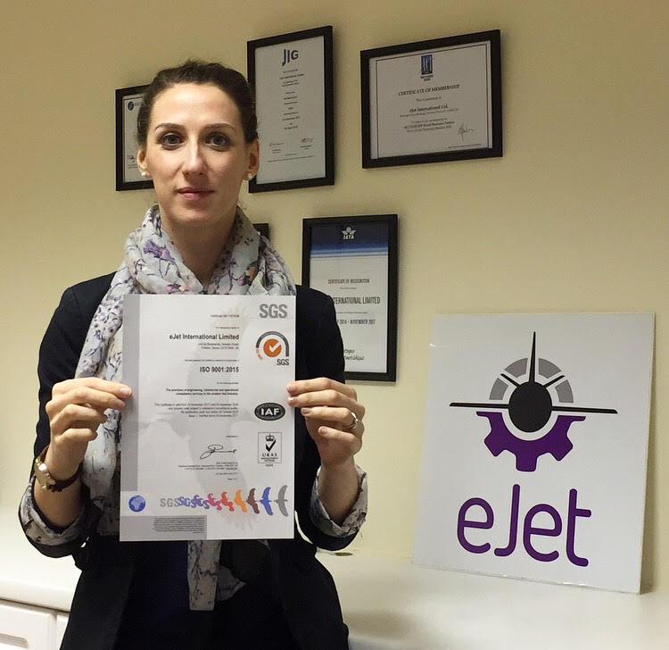 Vicky with ISO certificate